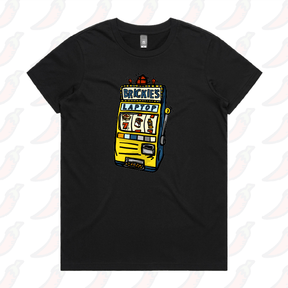 XS / Black / Large Front Design Brickie’s Laptop 🎰 -  Women's T Shirt