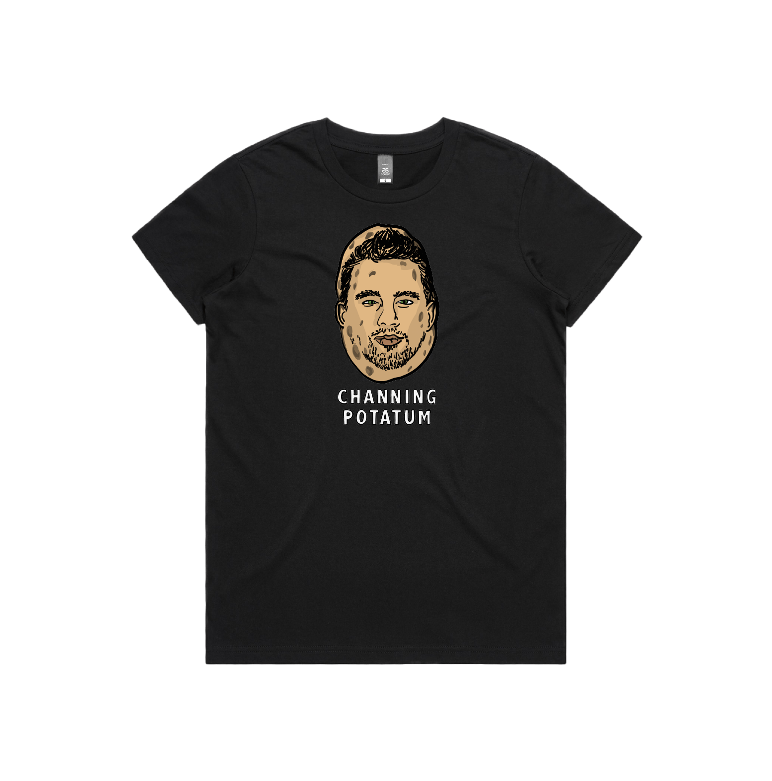 XS / Black / Large Front Design Channing Potatum 🥔 - Women's T Shirt