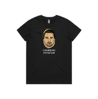 XS / Black / Large Front Design Channing Potatum 🥔 - Women's T Shirt