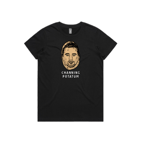 XS / Black / Large Front Design Channing Potatum 🥔 - Women's T Shirt