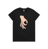 XS / Black / Large Front Design Circle Game 👊 - Women's T Shirt