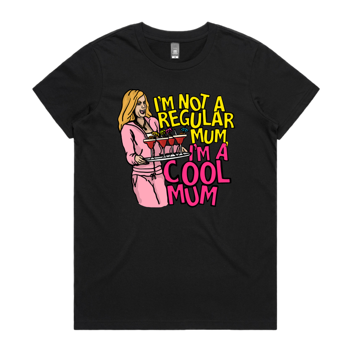 XS / Black / Large Front Design Cool Mum 😎🍸 - Women's T Shirt