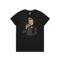 XS / Black / Large Front Design DiCaprio Gatsby Cheers 🍸 - Women's T Shirt