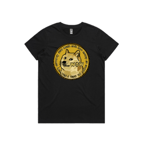 XS / Black / Large Front Design Dogecoin 🚀 - Women's T Shirt