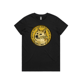 XS / Black / Large Front Design Dogecoin 🚀 - Women's T Shirt