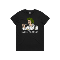 XS / Black / Large Front Design Elvis Parsley 🌿 - Women's T Shirt