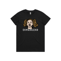 XS / Black / Large Front Design Ermahgerd! 🤓 - Women's T Shirt