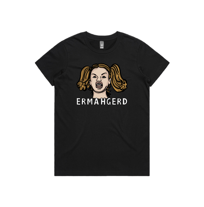 XS / Black / Large Front Design Ermahgerd! 🤓 - Women's T Shirt