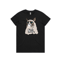 XS / Black / Large Front Design Grumpy Cat! 😾 - Women's T Shirt