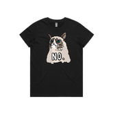 XS / Black / Large Front Design Grumpy Cat! 😾 - Women's T Shirt