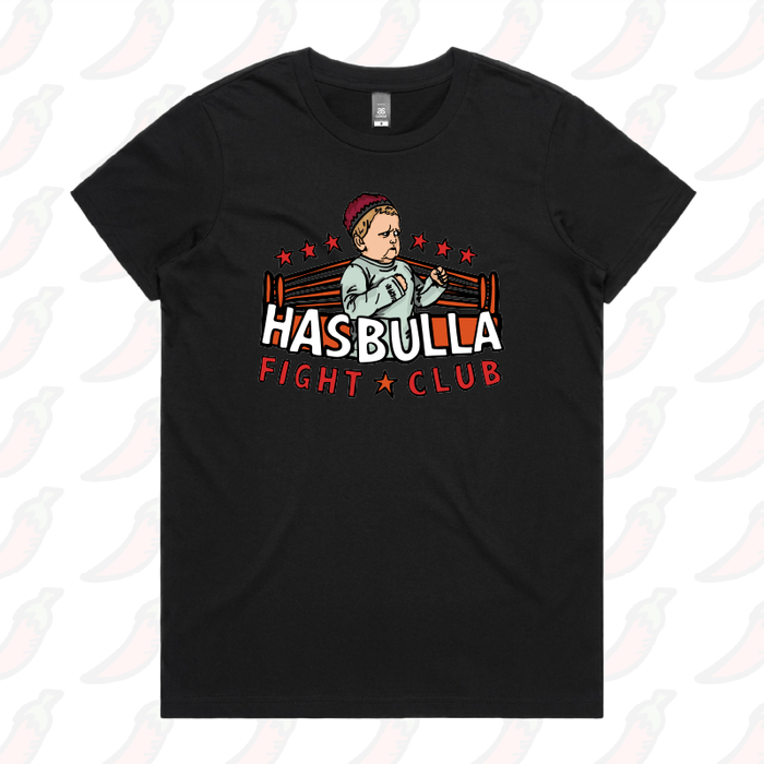 XS / Black / Large Front Design Hasbulla Fight Club 🥊- Women's T Shirt