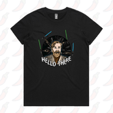 XS / Black / Large Front Design Hello There! 👋 - Women's T Shirt