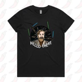 XS / Black / Large Front Design Hello There! 👋 - Women's T Shirt