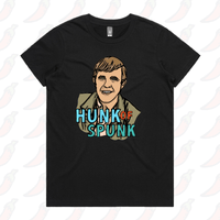 XS / Black / Large Front Design Hunk Of Spunk 👱- Women's T Shirt
