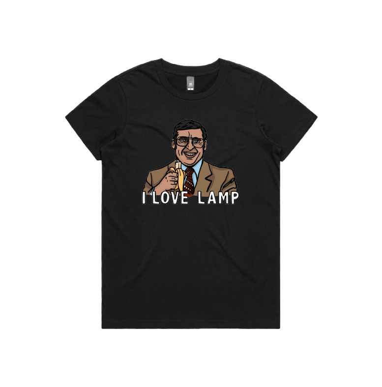XS / Black / Large Front Design I Love Lamp ❤️ - Women's T Shirt
