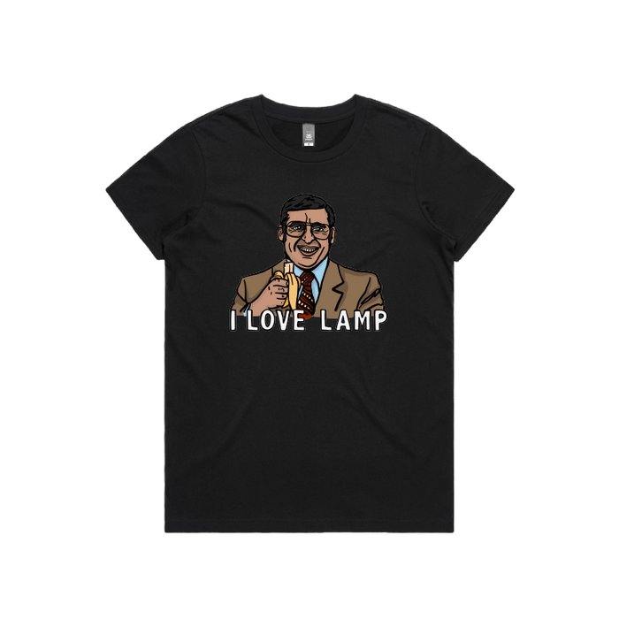 XS / Black / Large Front Design I Love Lamp ❤️ - Women's T Shirt