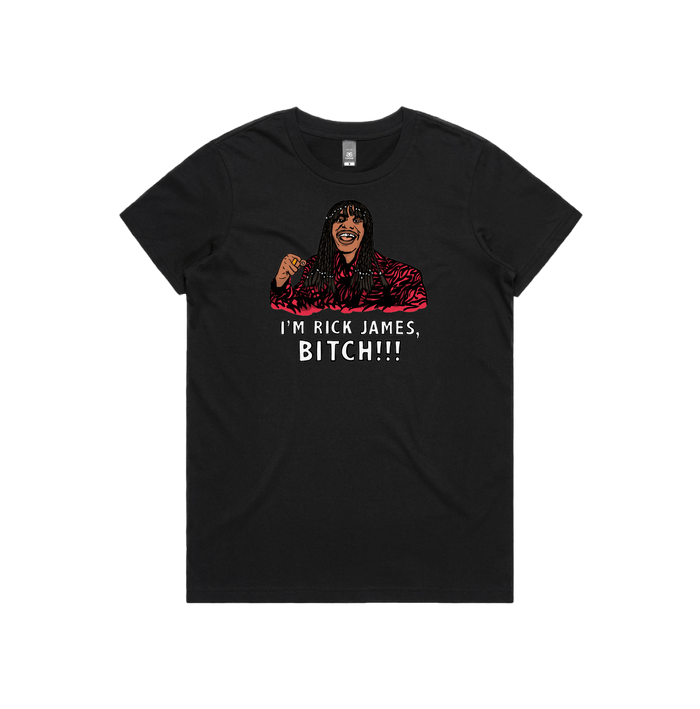 XS / Black / Large Front Design I'm Rick James ✋🏾 - Women's T Shirt