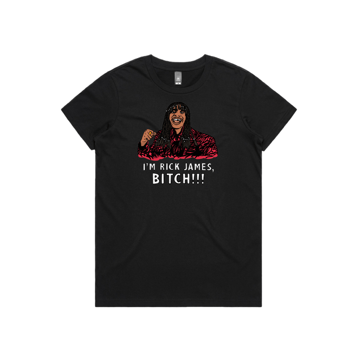 XS / Black / Large Front Design I'm Rick James ✋🏾 - Women's T Shirt