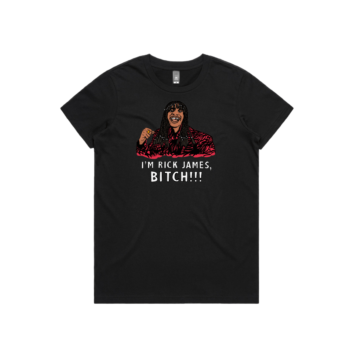 XS / Black / Large Front Design I'm Rick James ✋🏾 - Women's T Shirt