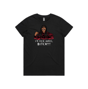 XS / Black / Large Front Design I'm Rick James ✋🏾 - Women's T Shirt
