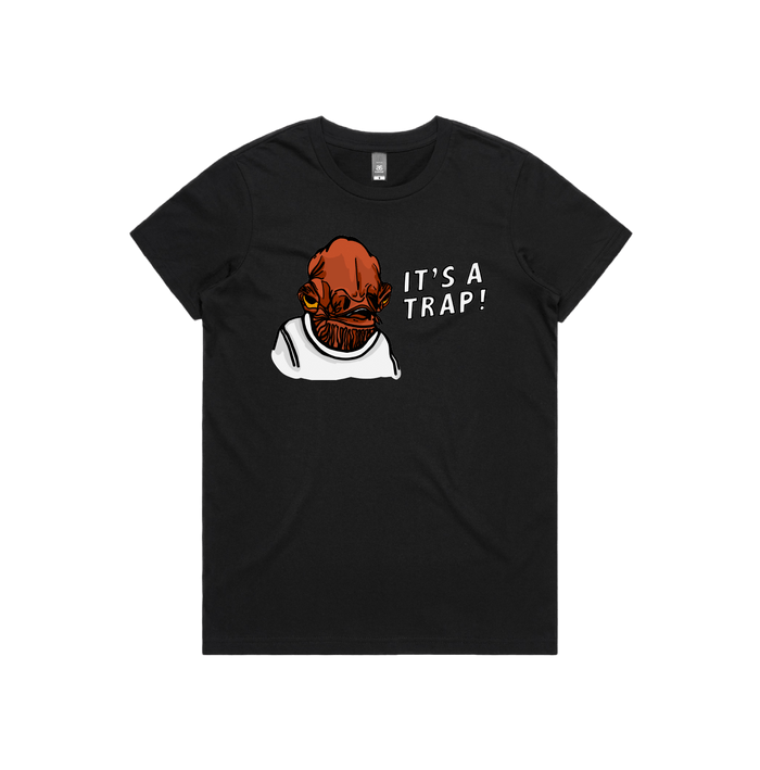 XS / Black / Large Front Design It's a Trap ❗ - Women's T Shirt