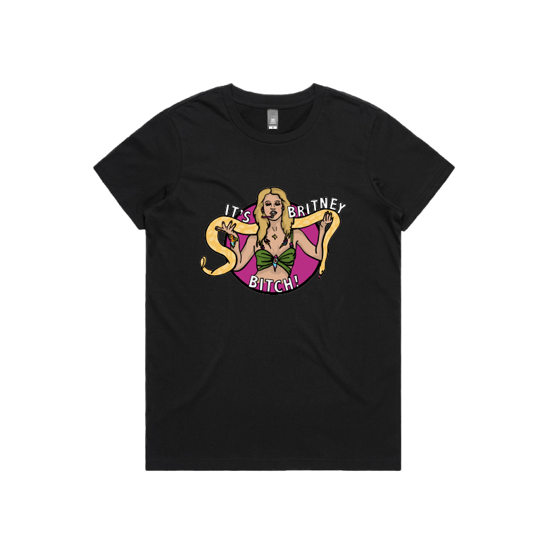 XS / Black / Large Front Design It's Britney 🐍 - Women's T Shirt