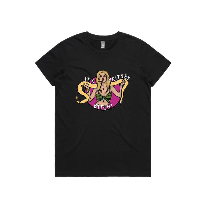 XS / Black / Large Front Design It's Britney 🐍 - Women's T Shirt