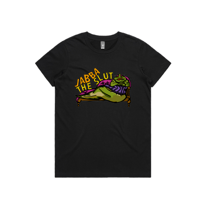 XS / Black / Large Front Design Jabba The Slut ⛓️ - Women's T Shirt
