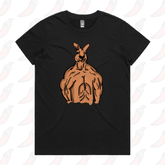 XS / Black / Large Front Design Jacked Kangaroo 🦘 - Women's T Shirt