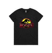 XS / Black / Large Front Design Jurassic Park Theme 🦕 - Women's T Shirt