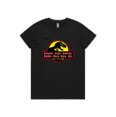 XS / Black / Large Front Design Jurassic Park Theme 🦕 - Women's T Shirt