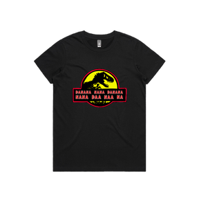XS / Black / Large Front Design Jurassic Park Theme 🦕 - Women's T Shirt