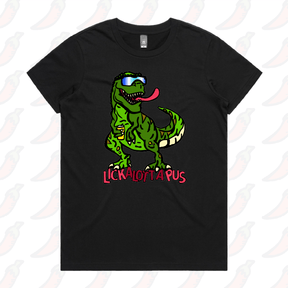 XS / Black / Large Front Design Lickalottapus 🦖👅- Women's T Shirt