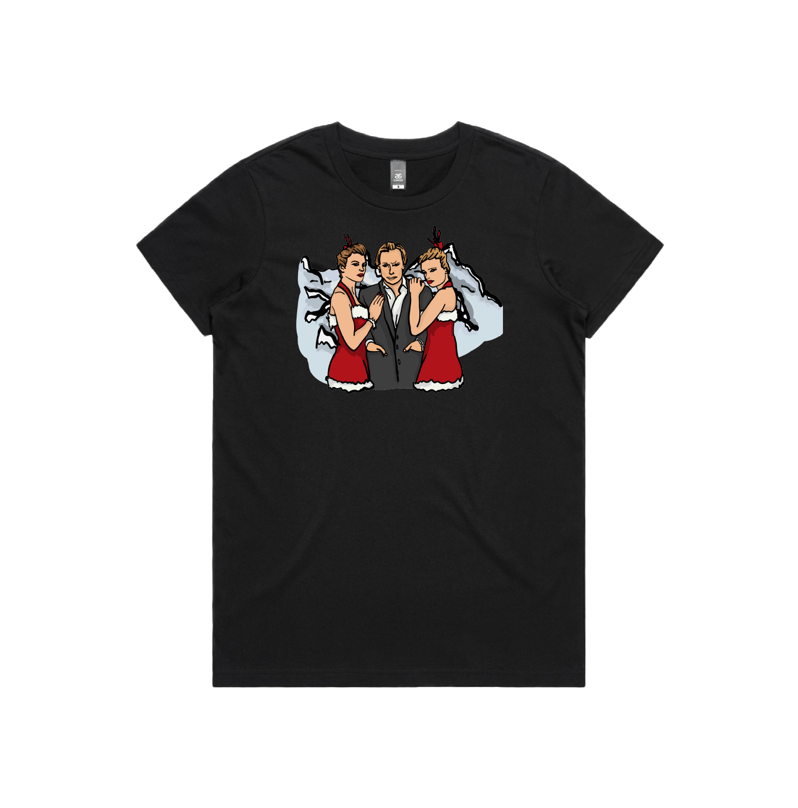 XS / Black / Large Front Design Love Actually 💖 - Women's T Shirt