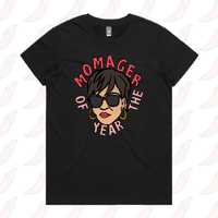 XS / Black / Large Front Design Momager 🕶️ - Women's T Shirt