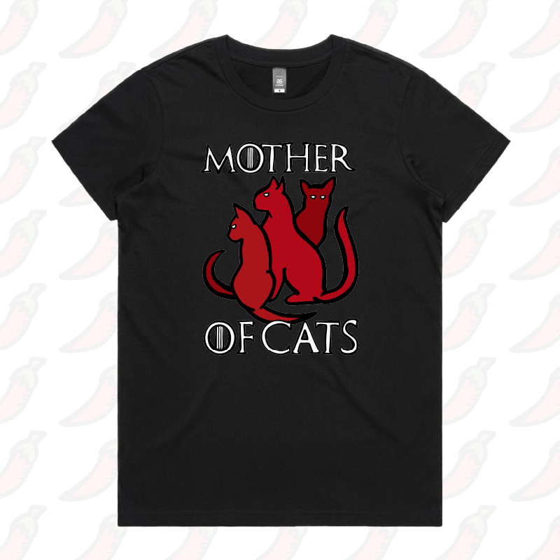 XS / Black / Large Front Design Mother of Cats 🐈 - Women's T Shirt