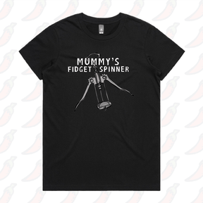 XS / Black / Large Front Design Mummy's Fidget Spinner 🍷 - Women's T Shirt