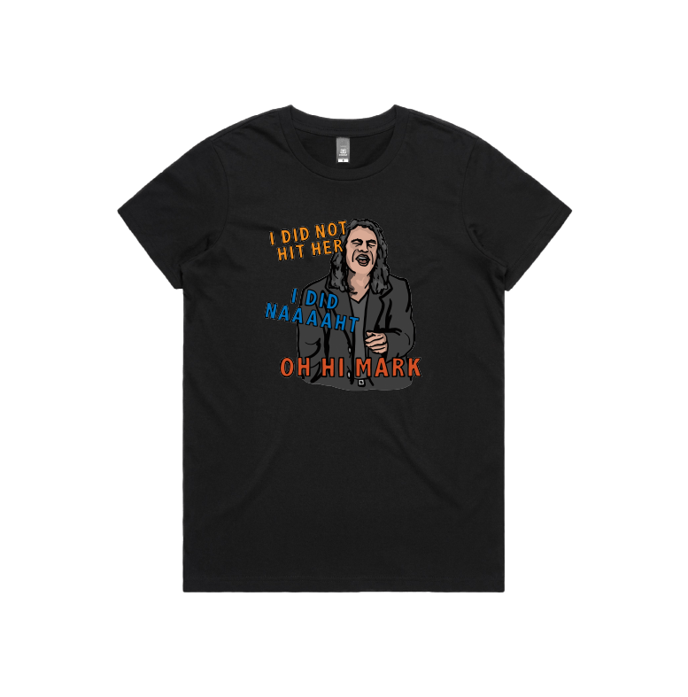 XS / Black / Large Front Design Oh Hi Mark 👋🏻 - Women's T Shirt