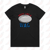 XS / Black / Large Front Design Party Like a WAG 🍽❄ - Women's T Shirt