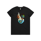 XS / Black / Large Front Design Pokebong 🦎 - Women's T Shirt