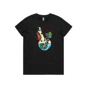 XS / Black / Large Front Design Pokebong 🦎 - Women's T Shirt