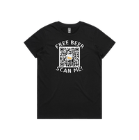 XS / Black / Large Front Design Rick Roll QR Prank 🎵 - Women's T Shirt