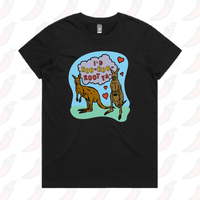 XS / Black / Large Front Design Roo Roo Root Ya 🦘 – Women's T Shirt