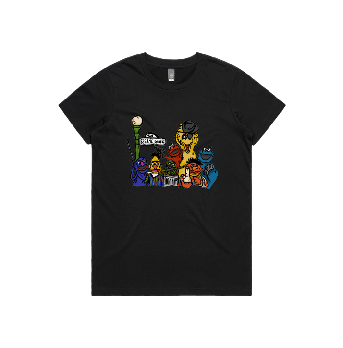XS / Black / Large Front Design Sesame Gang 🥴 - Women's T Shirt