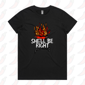 She’ll Be Right BBQ 🤷🔥 – Women's T Shirt