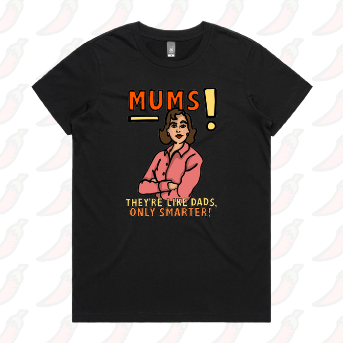 XS / Black / Large Front Design Smart Mum 🧠 – Women's T Shirt