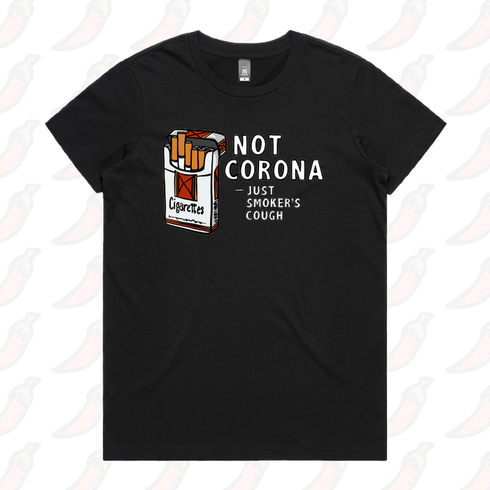 XS / Black / Large Front Design Smoker's Cough 🚬 - Women's T Shirt