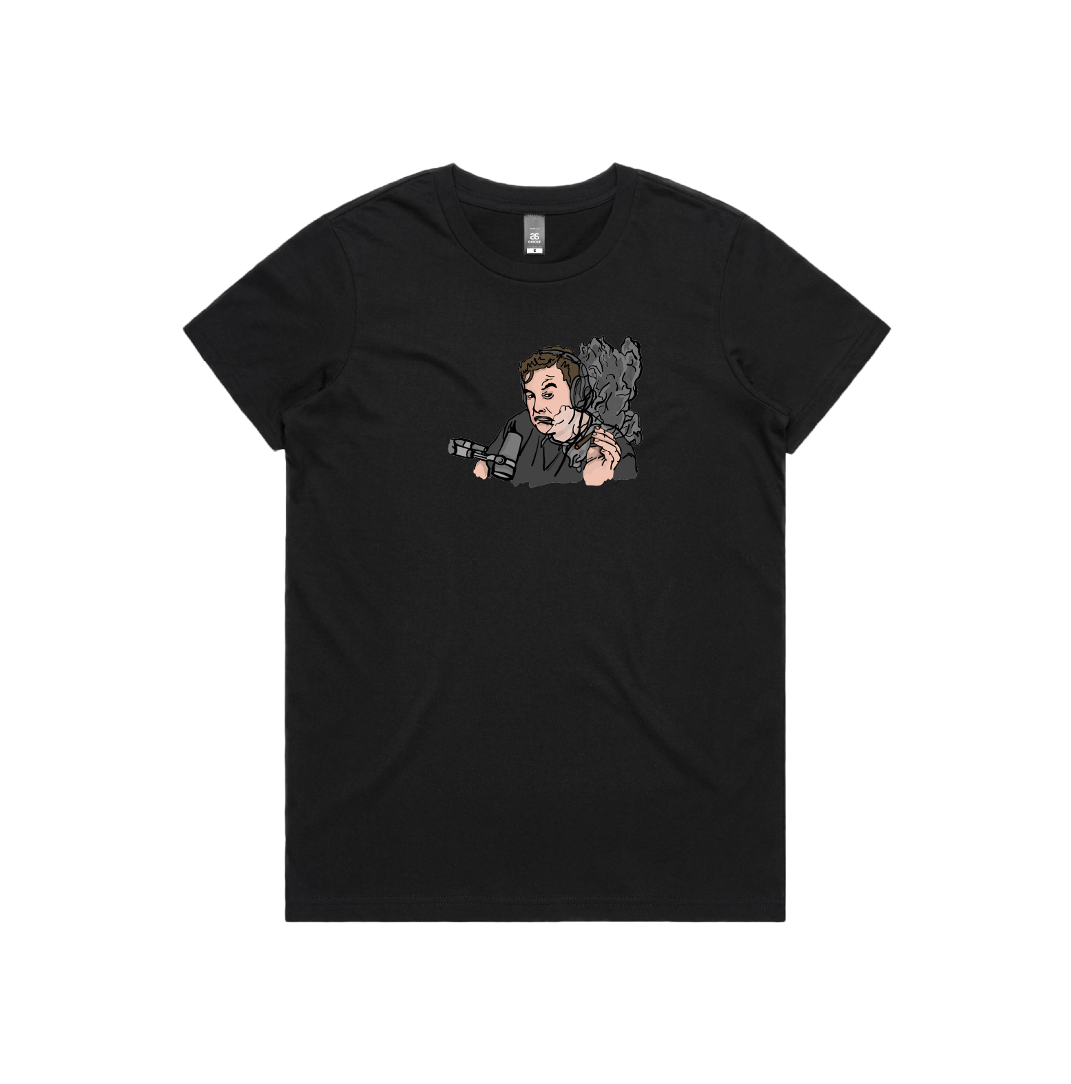 XS / Black / Large Front Design Smokin' Elon 💨 - Women's T Shirt