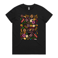 XS / Black / Large Front Design Snacks! 🍬🍪 – Women's T Shirt
