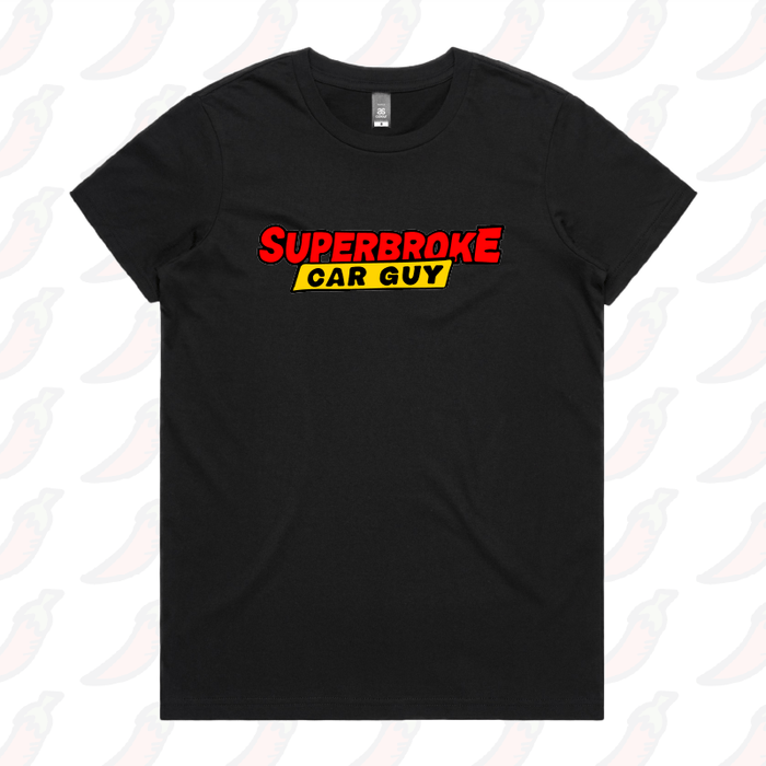 XS / Black / Large Front Design Superbroke Car guy 🚗💸 – Women's T Shirt